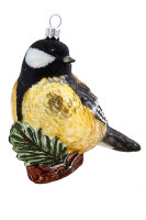Christbaum-Kohlmeise - Die schicke Glasschmuckfigur