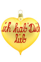 "ich hab` Dich lieb" Herz gold