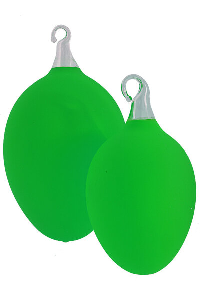Osterei aus Glas  in neongrün klein