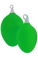 Osterei aus Glas  in neongrün klein