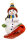 Schneemann Snowboard bunter Schal