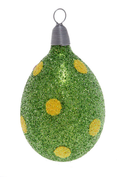 Osterschmuck aus Glas  Ei grün