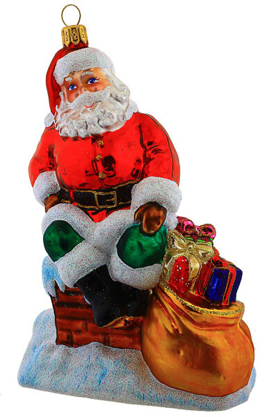 Weihnachtsmann auf Schornstein
