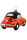 VW Käfer Cabrio orange schwarz