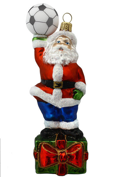 Weihnachtsmann mitt Fußball