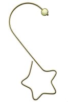 S-Haken mit Stern / 36 Stück gold