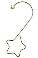 S-Haken mit Stern / 36 Stück gold