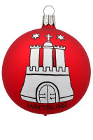 Kugel Hamburger Wappen 8.0 cm