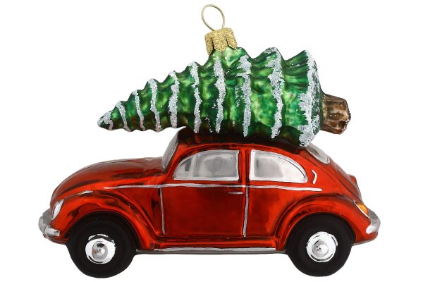 Autotechnik als Christbaumschmuck die begeistert.

Dieser rote VW Käfer Christba...