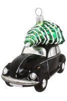 von oben ist der schwarze VW Käfer mit Tannenbaum auf dem Dach ist ein offiziell lizenziertes Produkt von VW