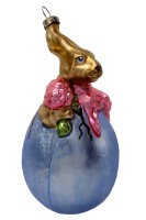 Hase in Ei blau