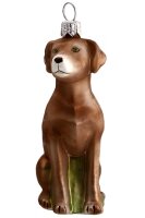 Weihnachtlicher Weimaraner aus Glas