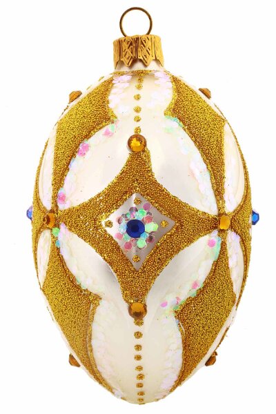 Ei à la Fabergé "Lena" -  Geometrisches Muster
