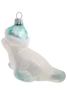 Robbe mit Mütze blau