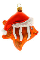 Clownfisch mit Weihnachtsmütze