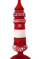 Leuchtturm Spitze rot