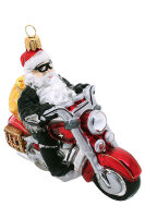 Die coolste Christbaumfigur - Der Weihnachtsmann auf zwei Rädern
