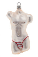 Torso Stringtanga rot/ silber