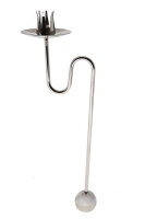 6 Pendelkerzenhalter silberfarben