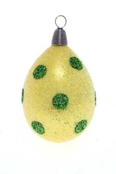 Osterdekoration Kleines Ei gelb/ grün